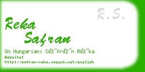 reka safran business card